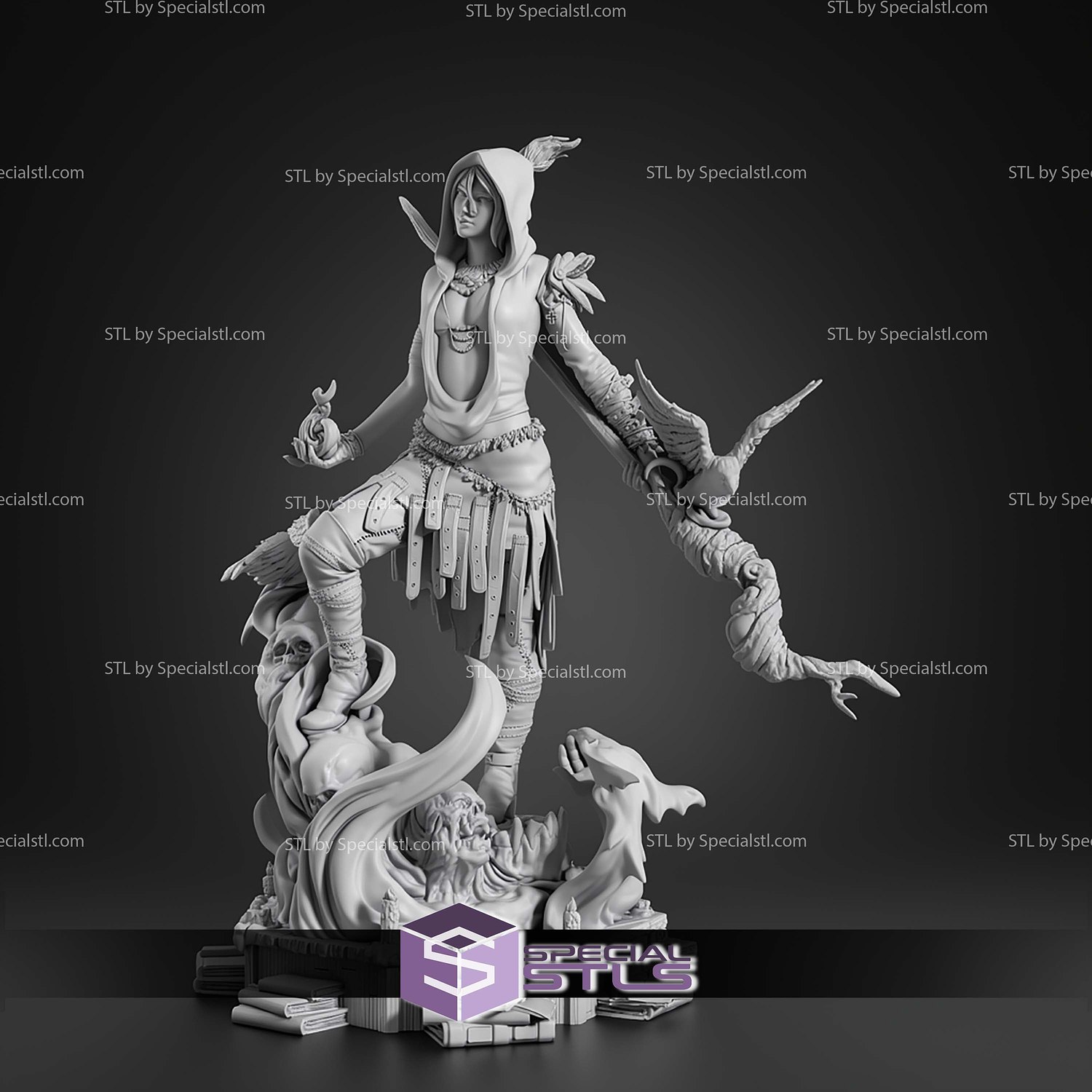 Morrigan Dragon Age 217mm STL Files 3D Model — view 7