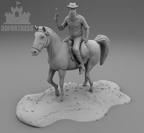 BanditHorseRider 3D STL Model