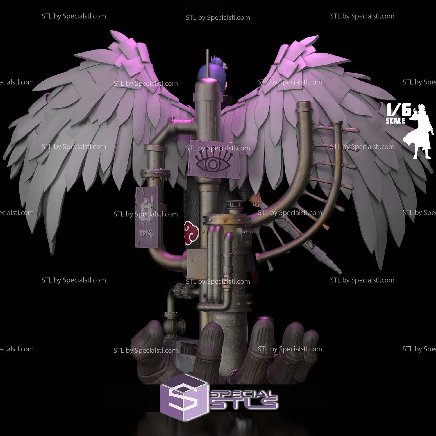Konan Wings Naruto 3D Print Files STL Model — view 3
