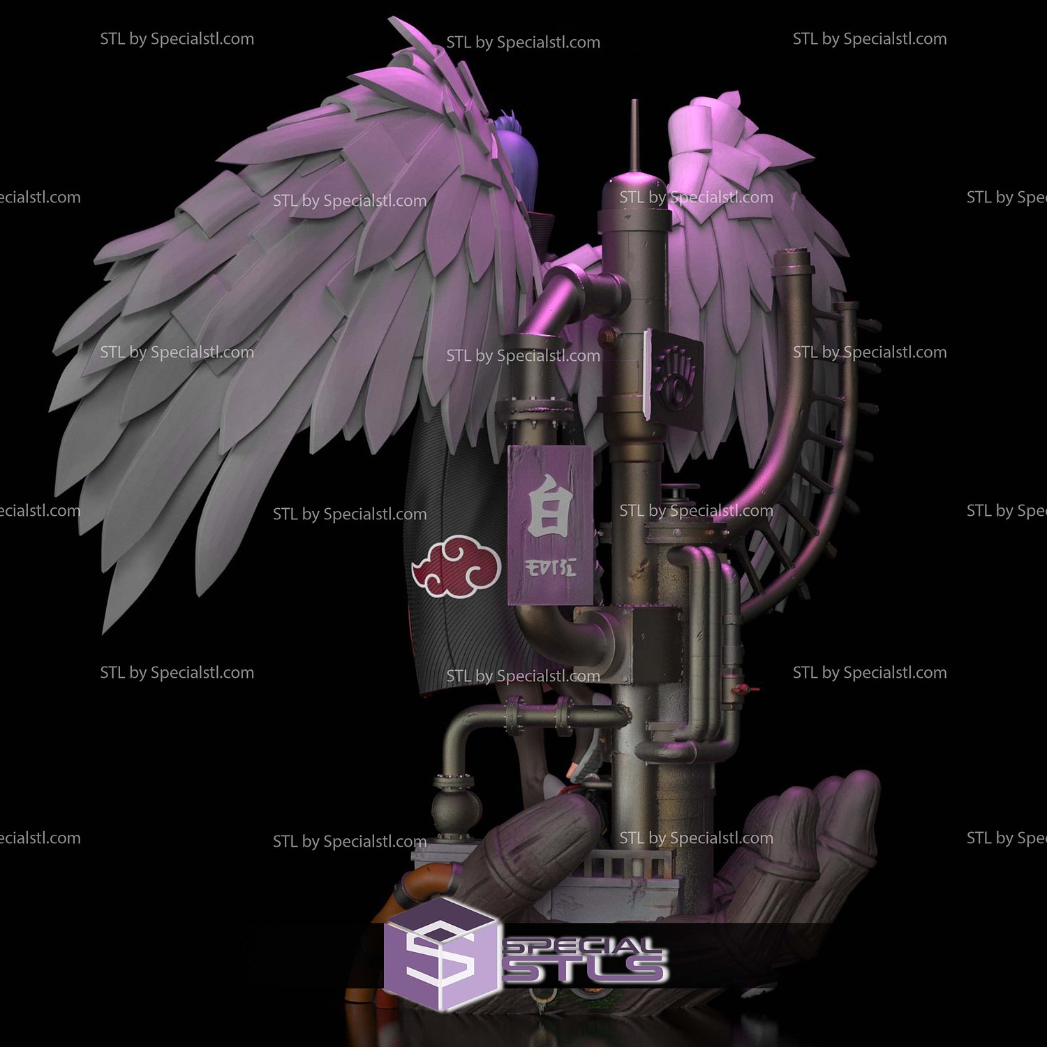 Konan Wings Naruto 3D Print Files STL Model — view 4