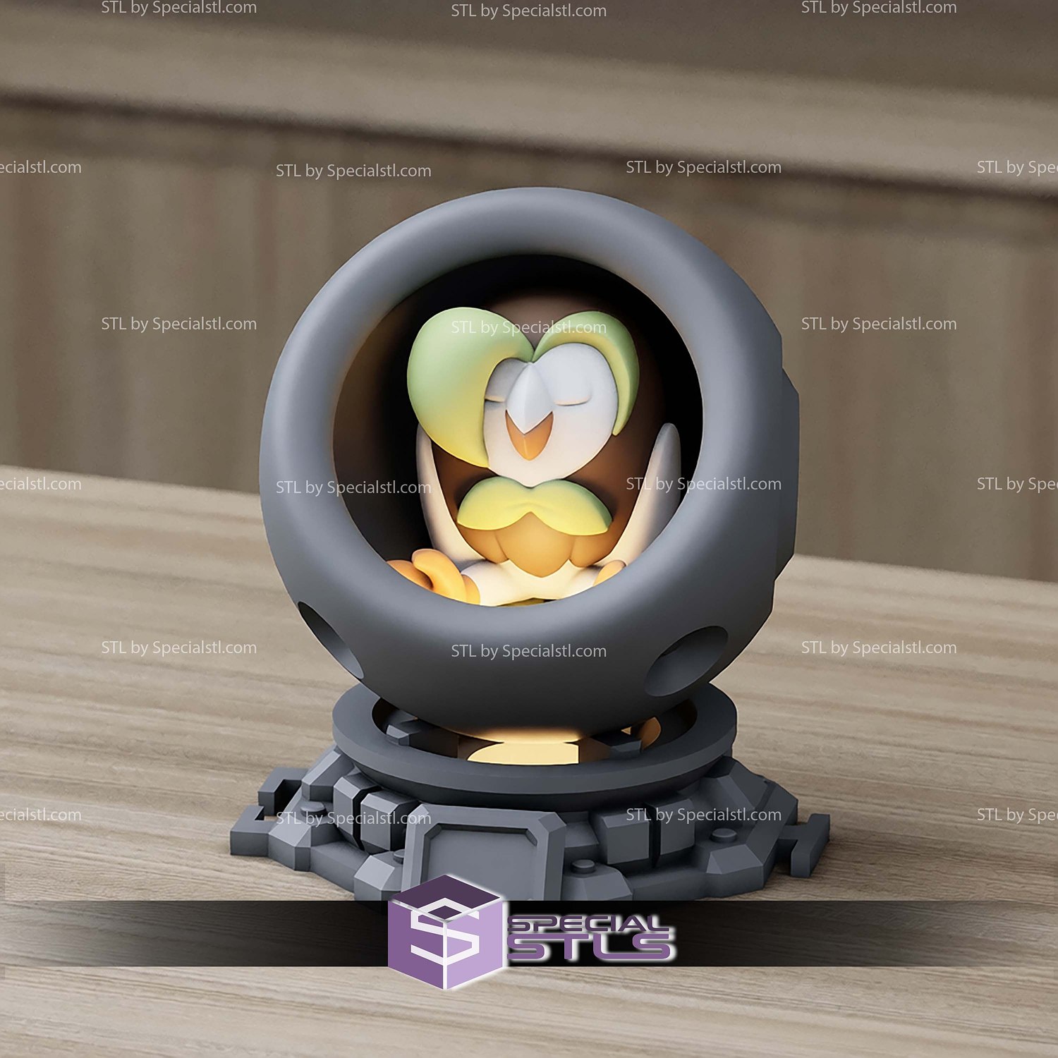 Super Basic Pokemon STL Dartrix Healing Machine 3D Model — view 2