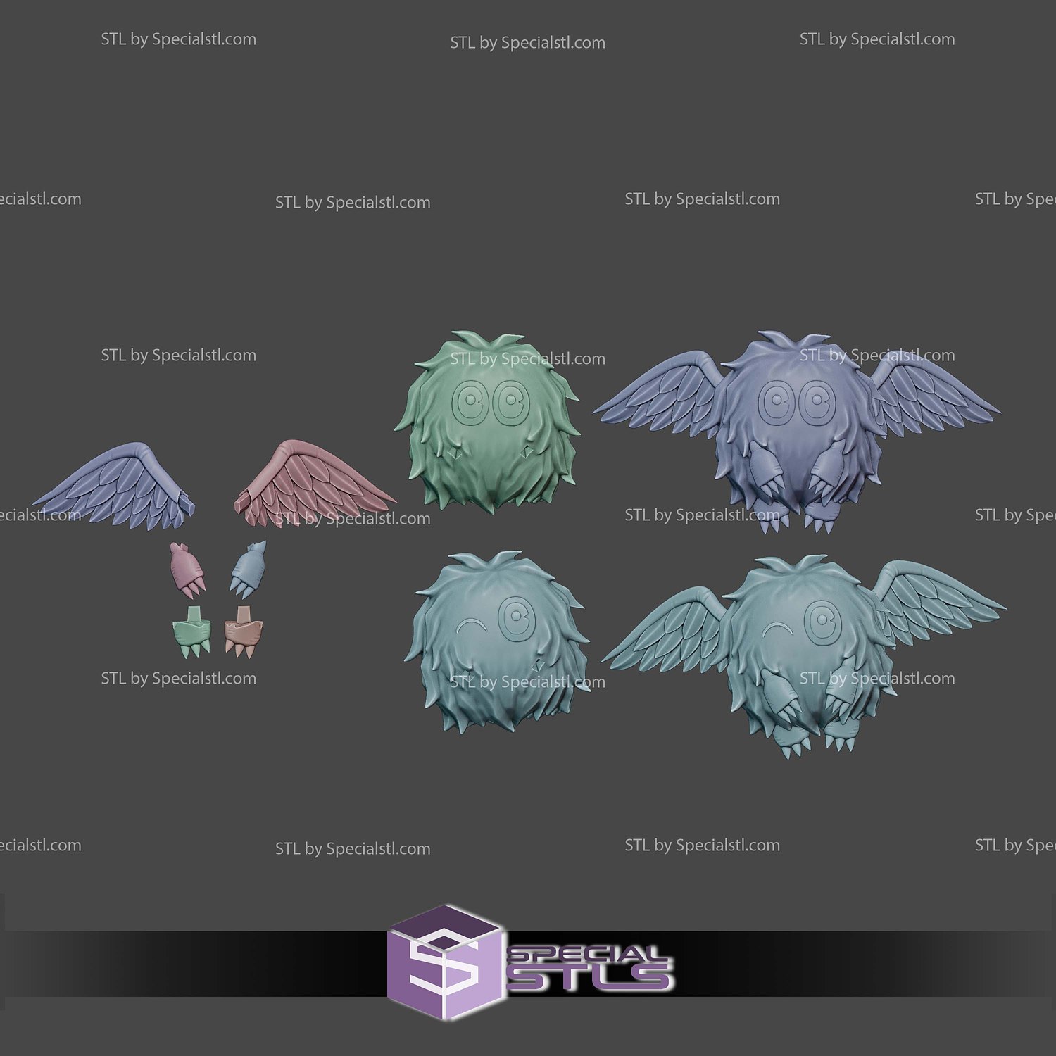 Winged Kuriboh Yu Gi Oh STL Files 3D Model — view 5