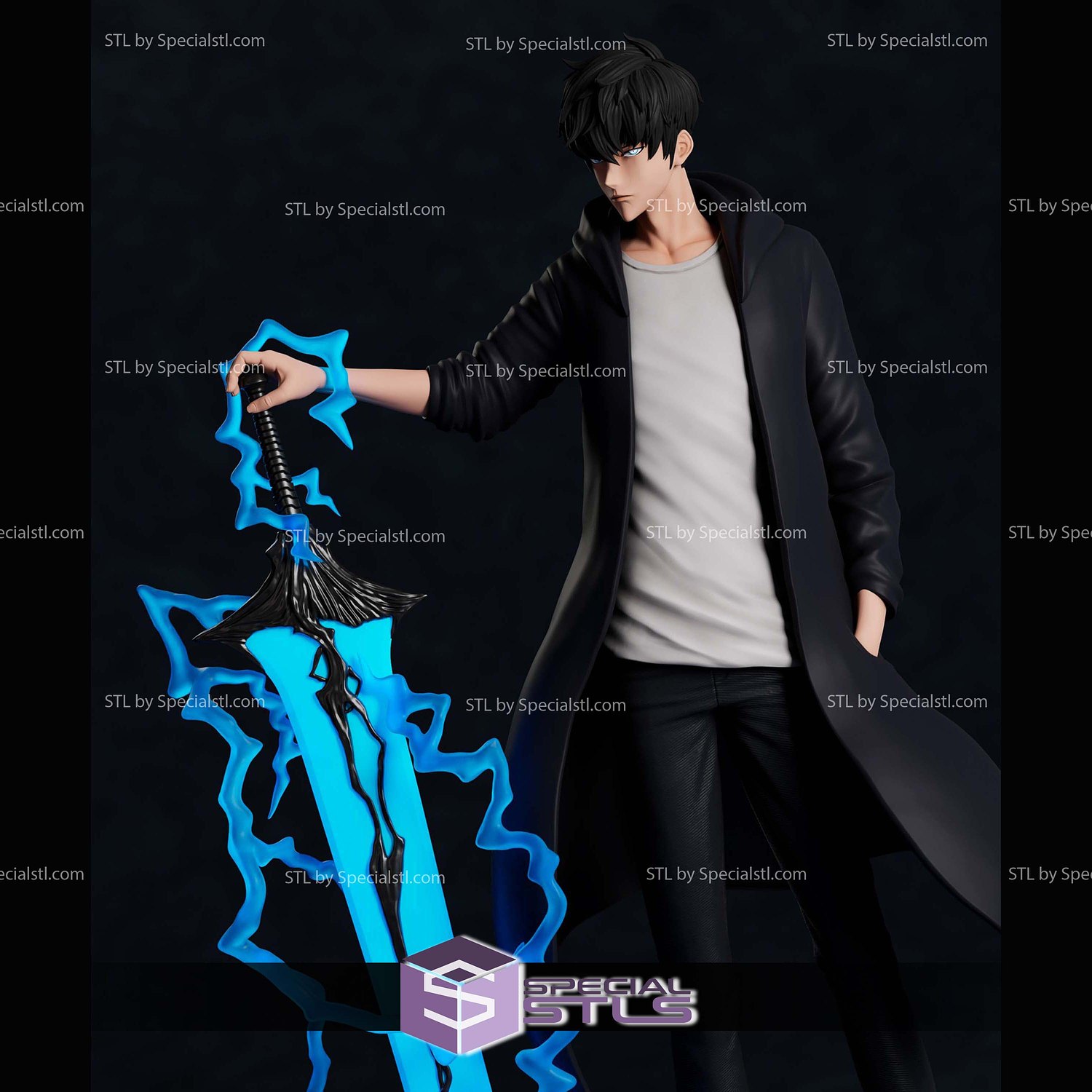 Sung Jin Woo The Shadow Monarch 3D Printer Files STL Model — view 4