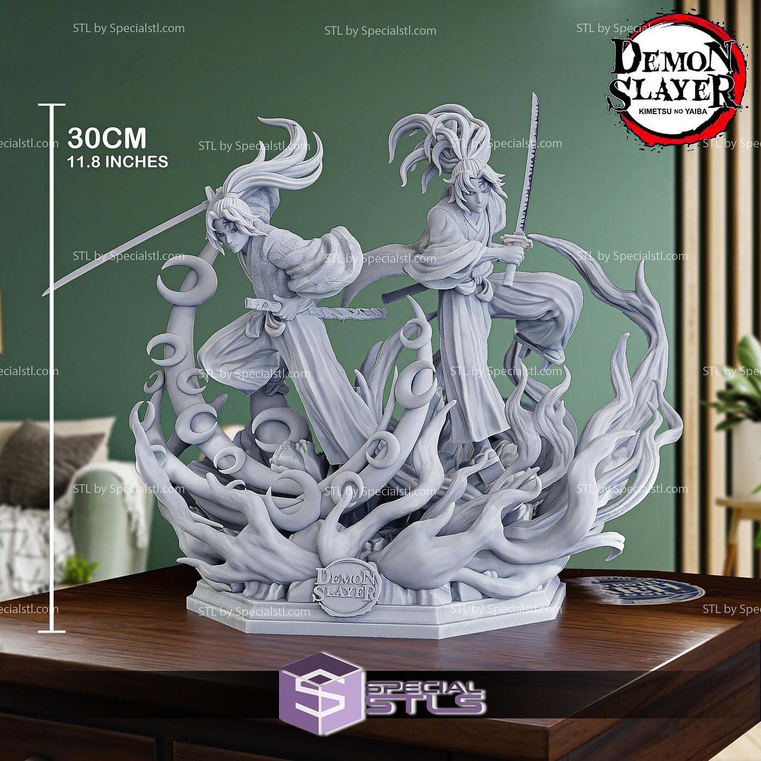 Kokushibo and Yoriichi Demon Slayer Digital STL Files 3D Model — view 2