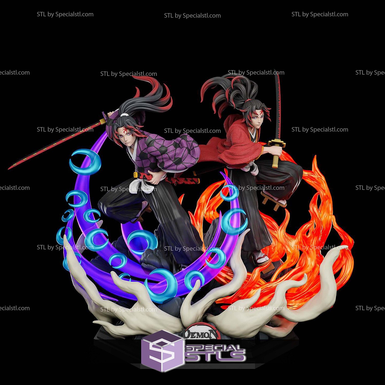 Kokushibo and Yoriichi Demon Slayer Digital STL Files 3D Model — view 3