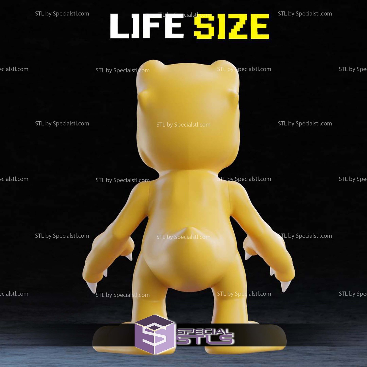 Life Size Agumon Digimon STL Files 3D Model — view 3