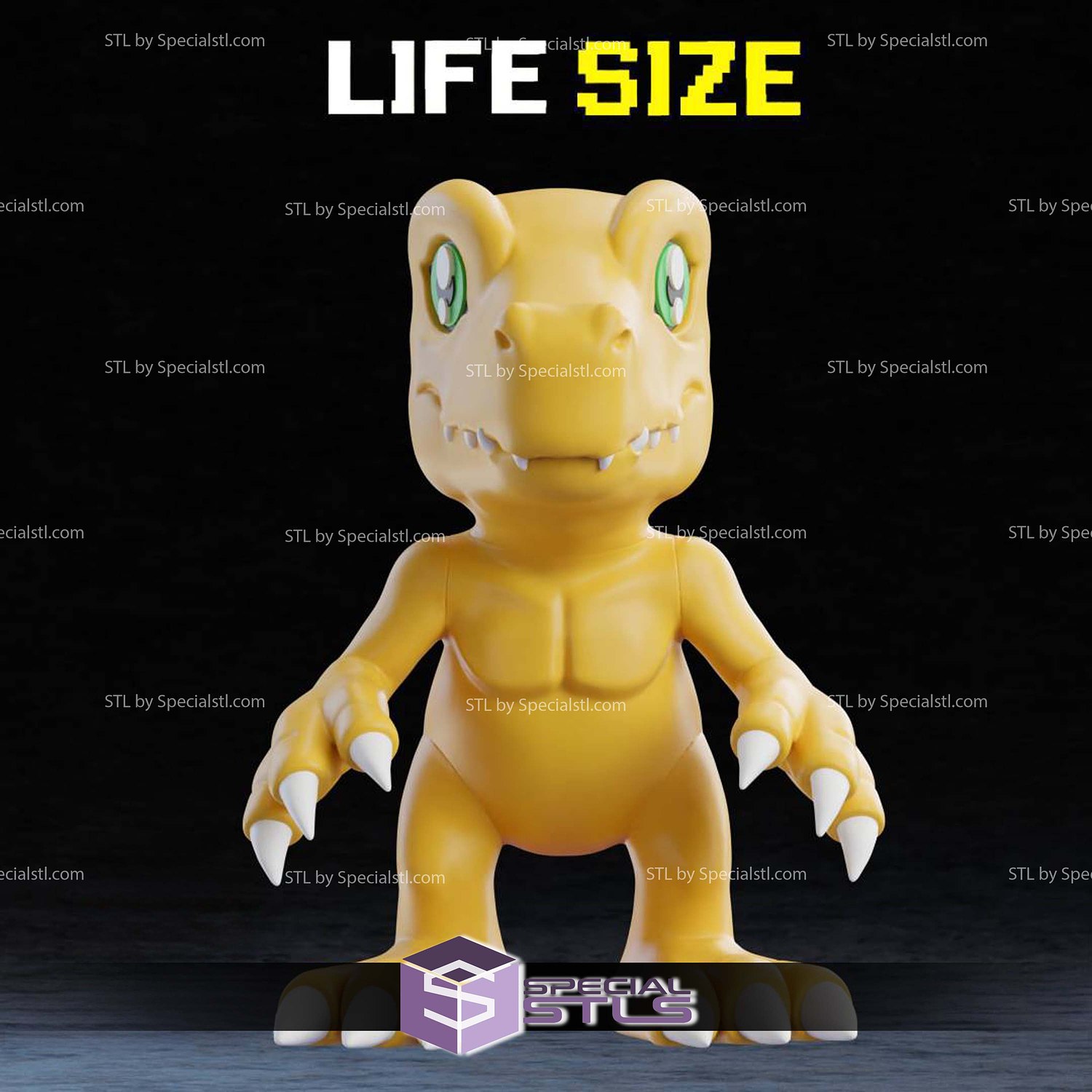 Life Size Agumon Digimon STL Files 3D Model — view 5