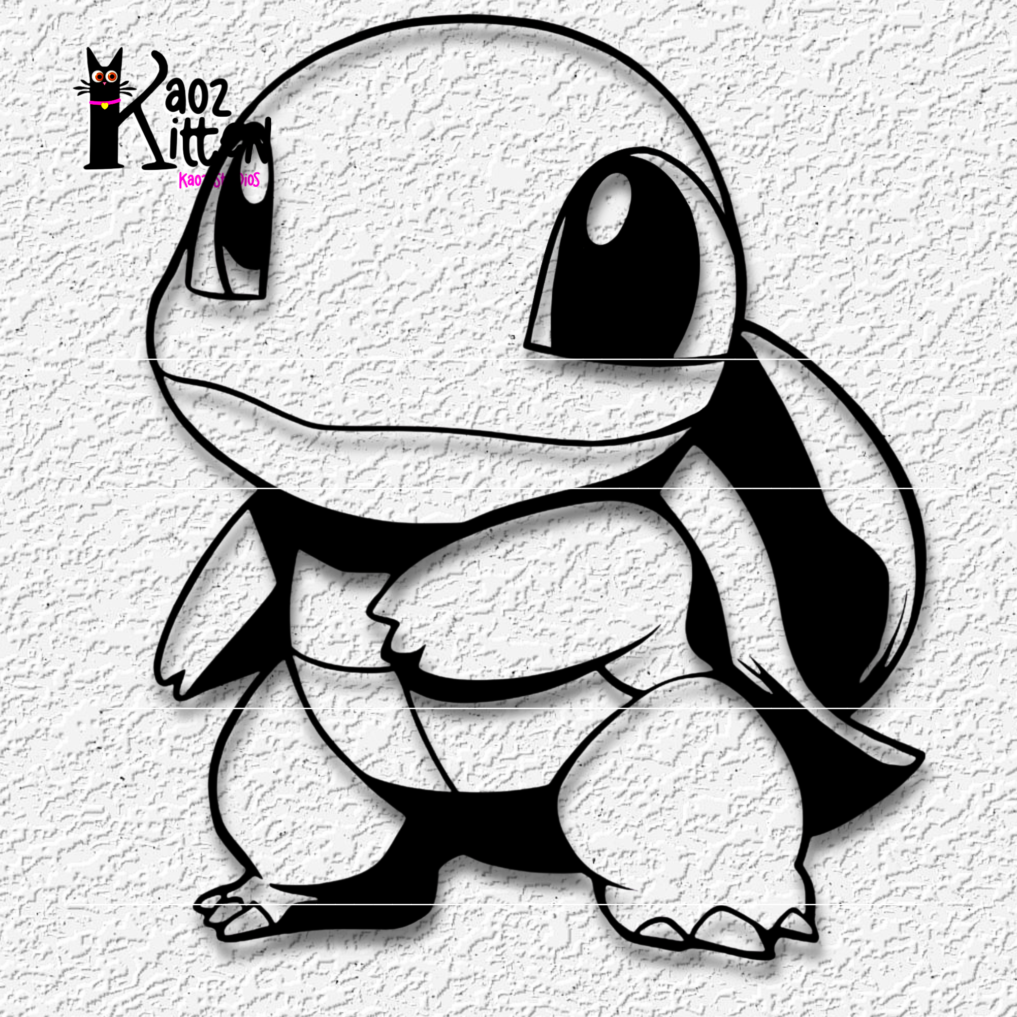 baby squirtle wall art pokemon character decor 3D STL Model