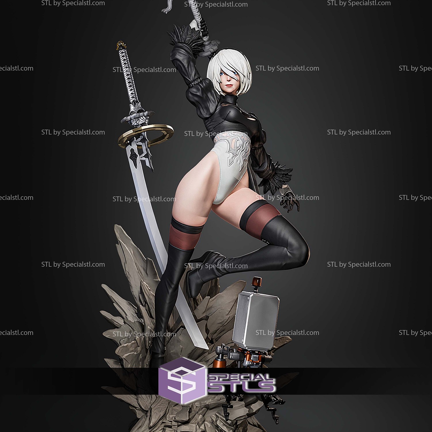 2B Various Version P2 H300mm STL Files 3D Model — view 3
