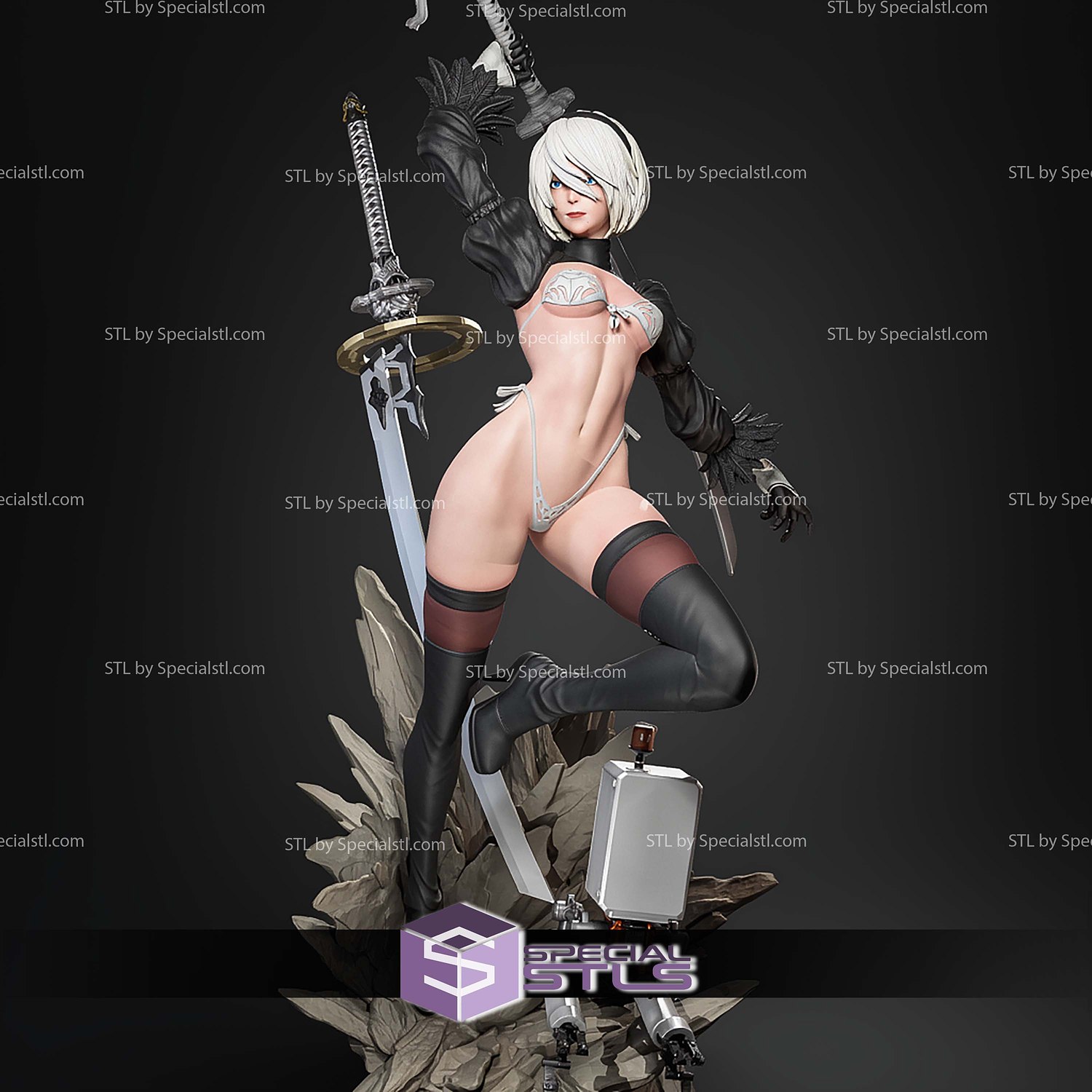 2B Various Version P2 H300mm STL Files 3D Model — view 7