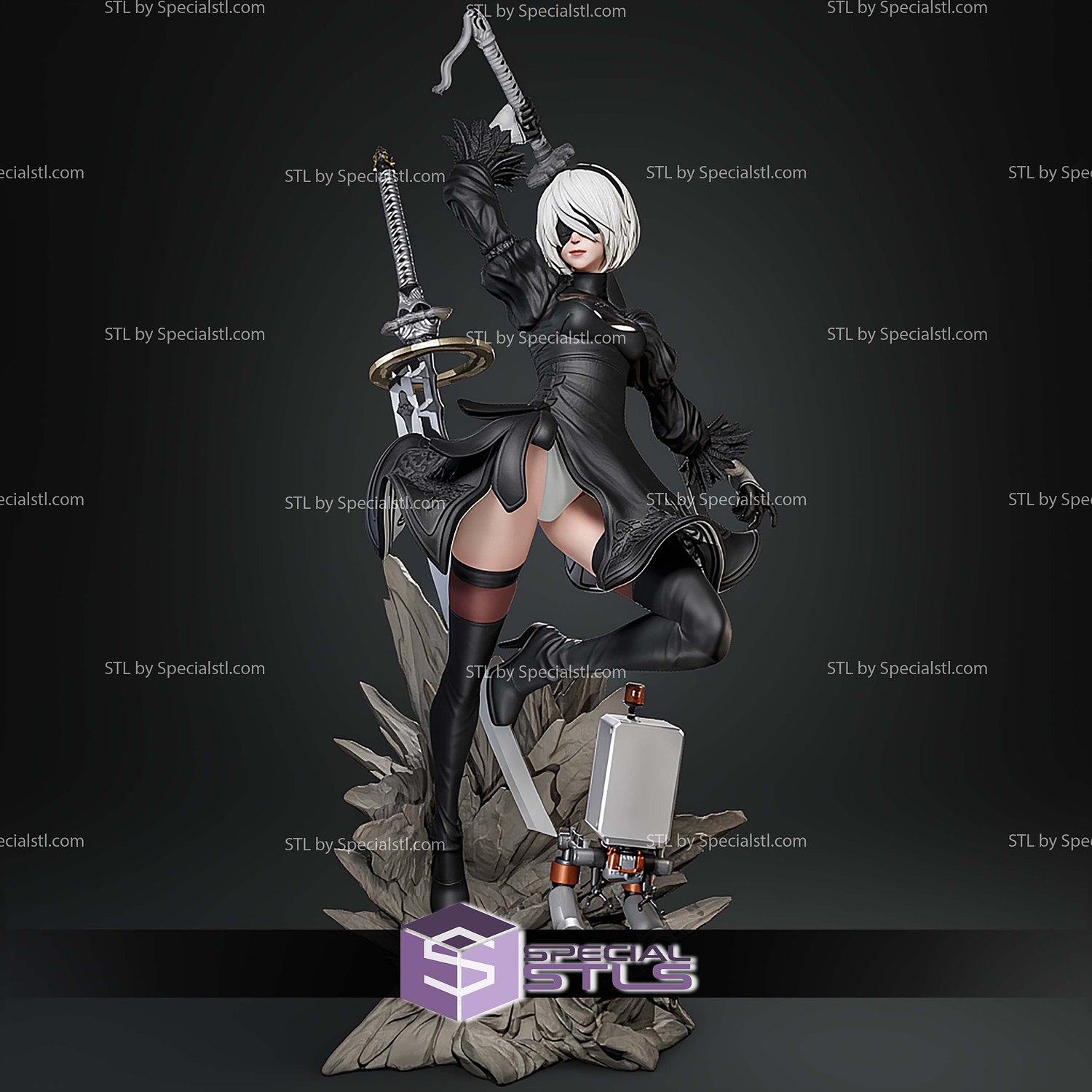 2B Various Version P2 H300mm STL Files 3D Model — view 8