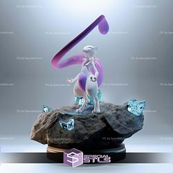 Super Basic Pokemon STL - Mewtwo Celestial Cave 3D Model