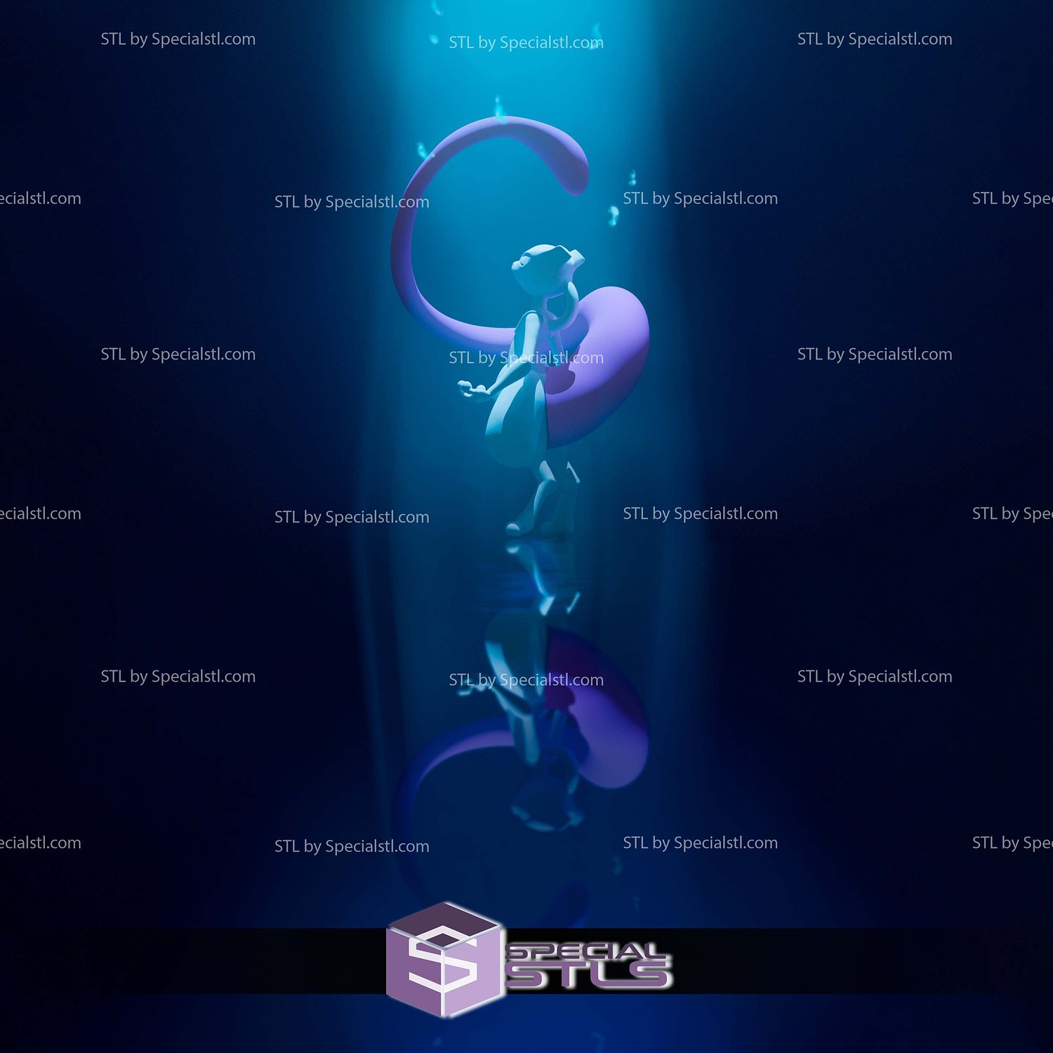 Super Basic Pokemon STL - Mewtwo Celestial Cave 3D Model — view 3
