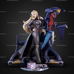 Cynthia And Garchomp 1 6 STL Files 3D Model