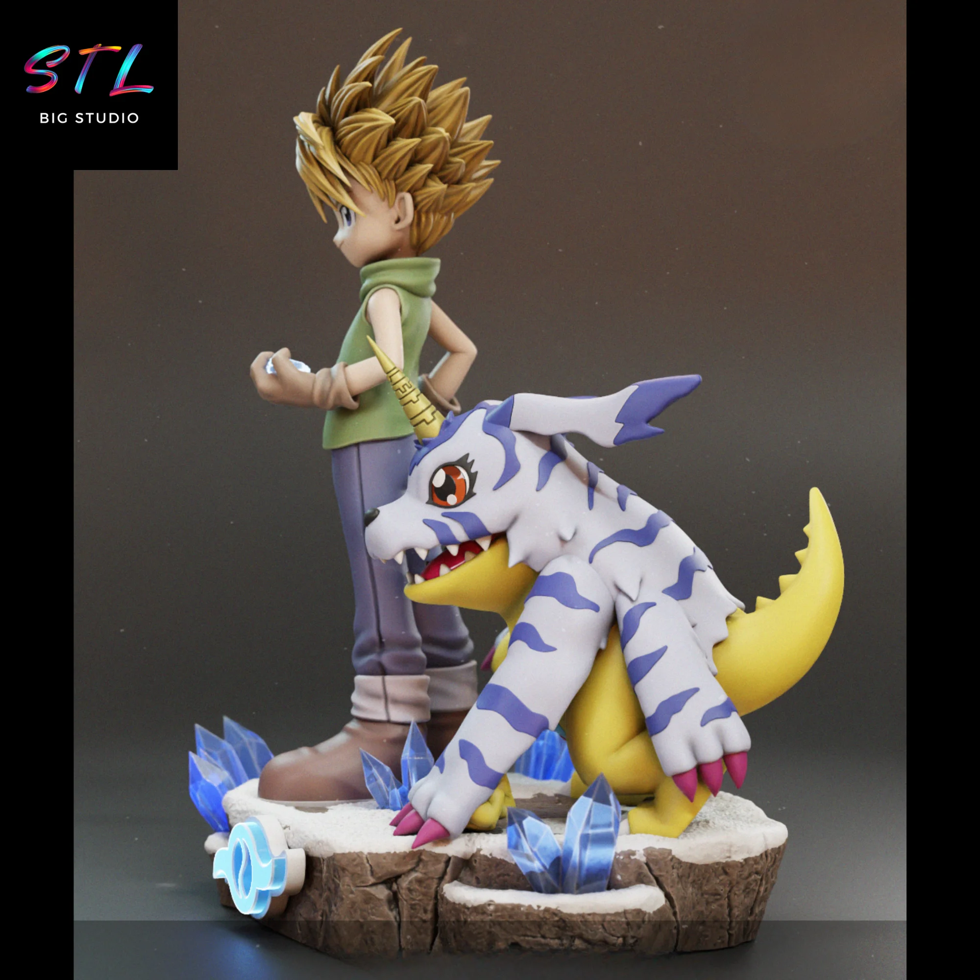 Matt Ishida and Gabumon STL | Digimon | 3D Printing Figure Model — view 2