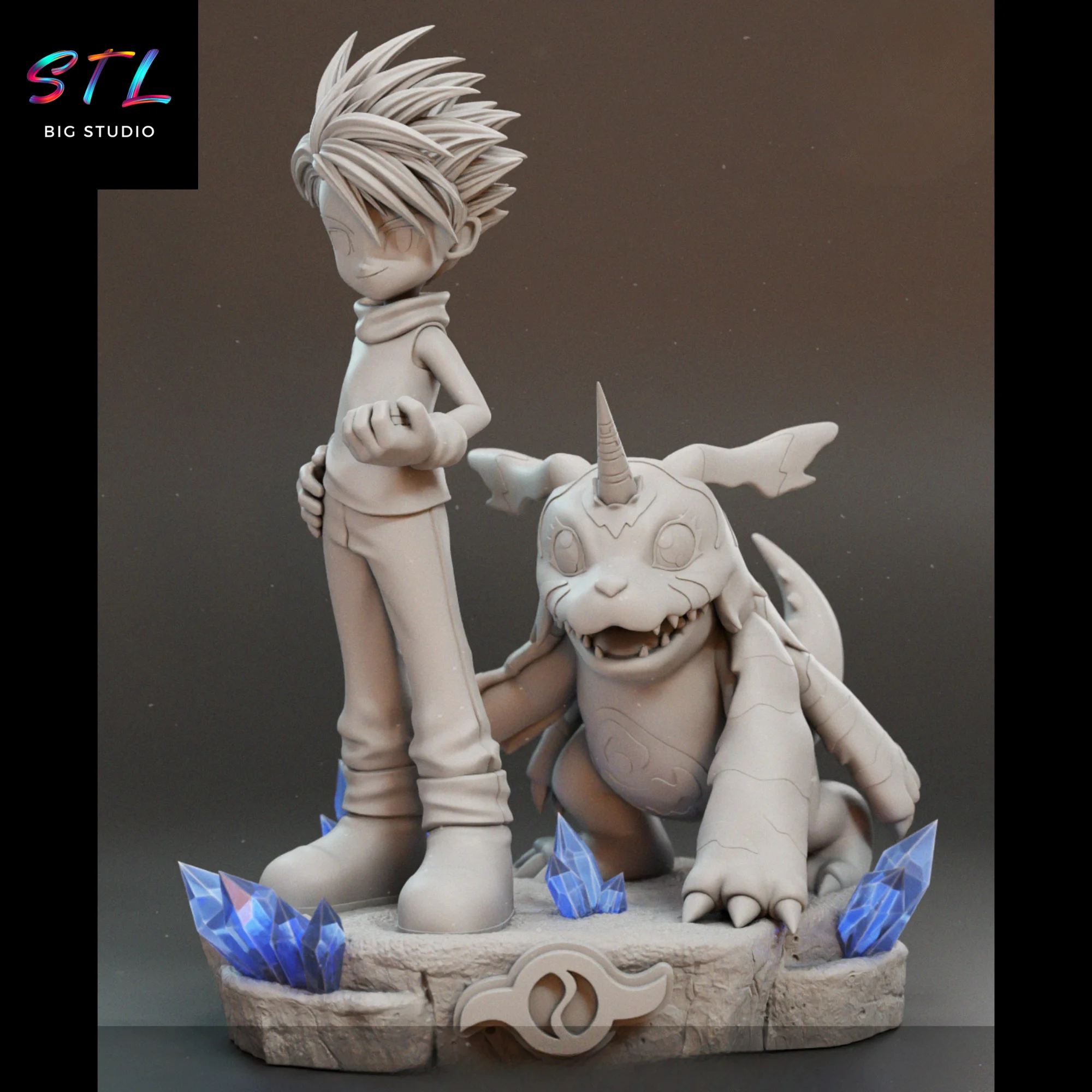Matt Ishida and Gabumon STL | Digimon | 3D Printing Figure Model — view 6