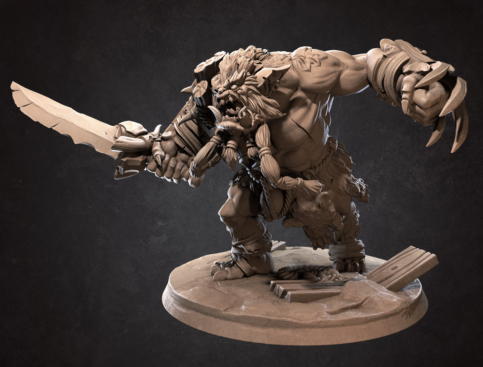 Zhurk, the Bugbear Chief 3D STL Model