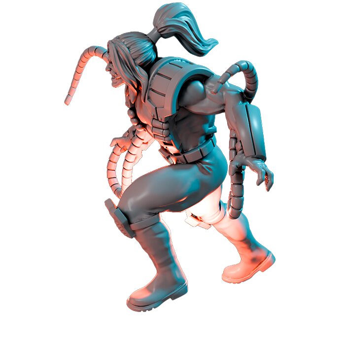 Carbonated Octopus III - Board Game Miniature STL 3D Model — view 5