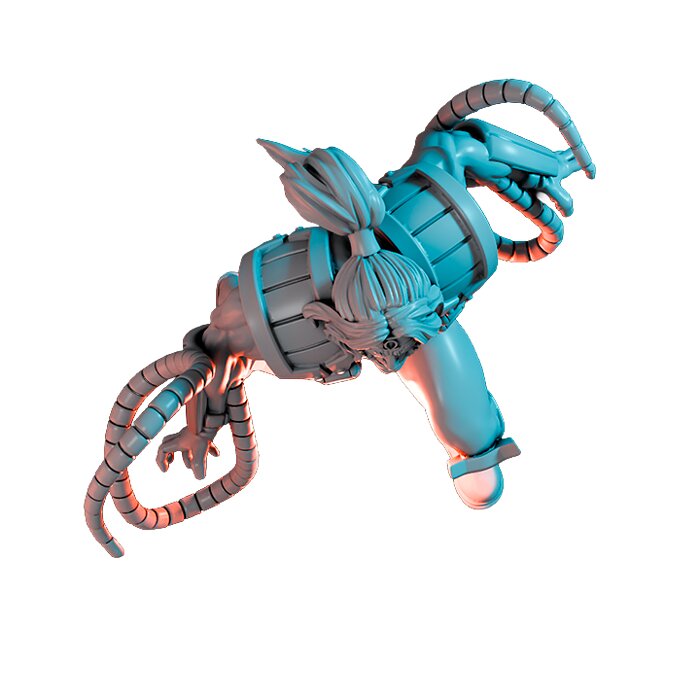 Carbonated Octopus III - Board Game Miniature STL 3D Model — view 6
