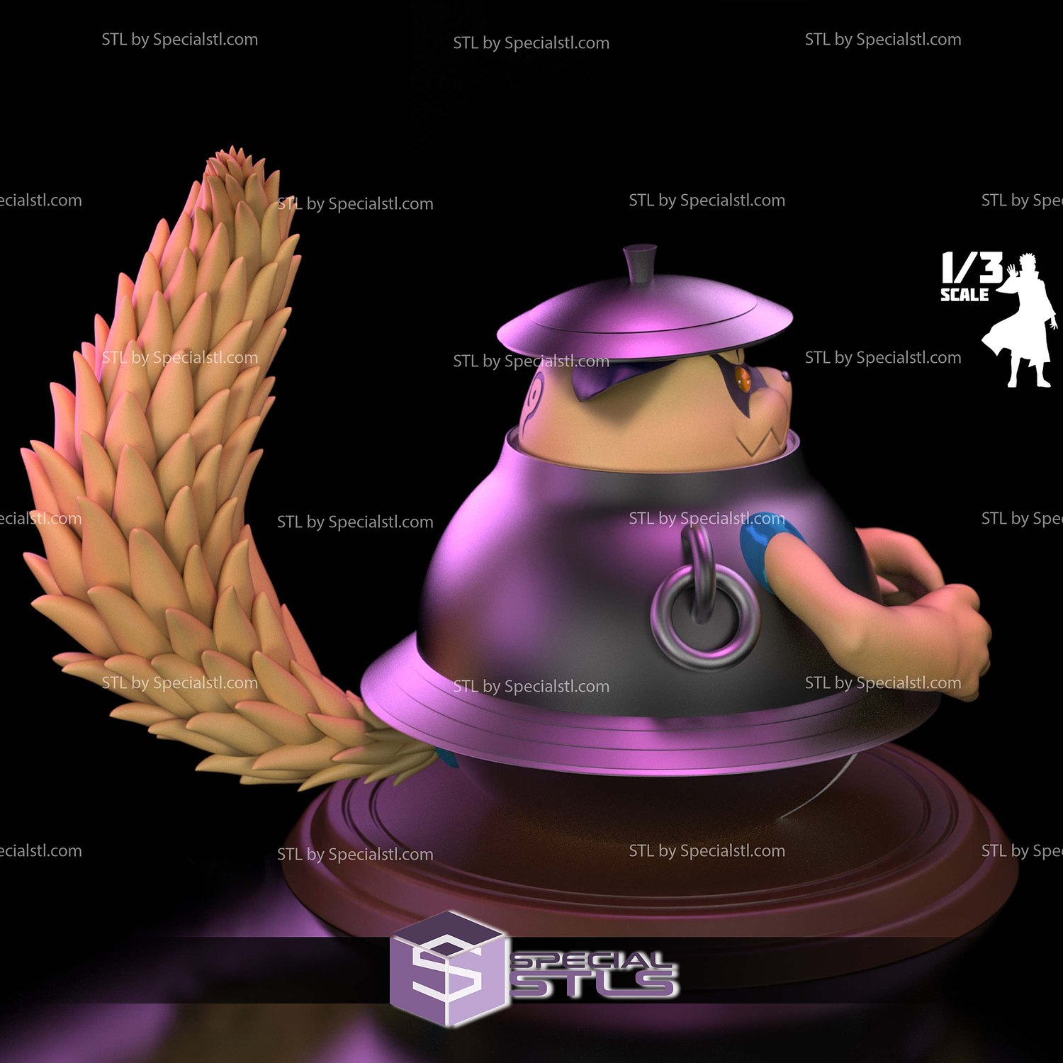Teapot Shukaku Naruto 3D Printer Files STL Model — view 2