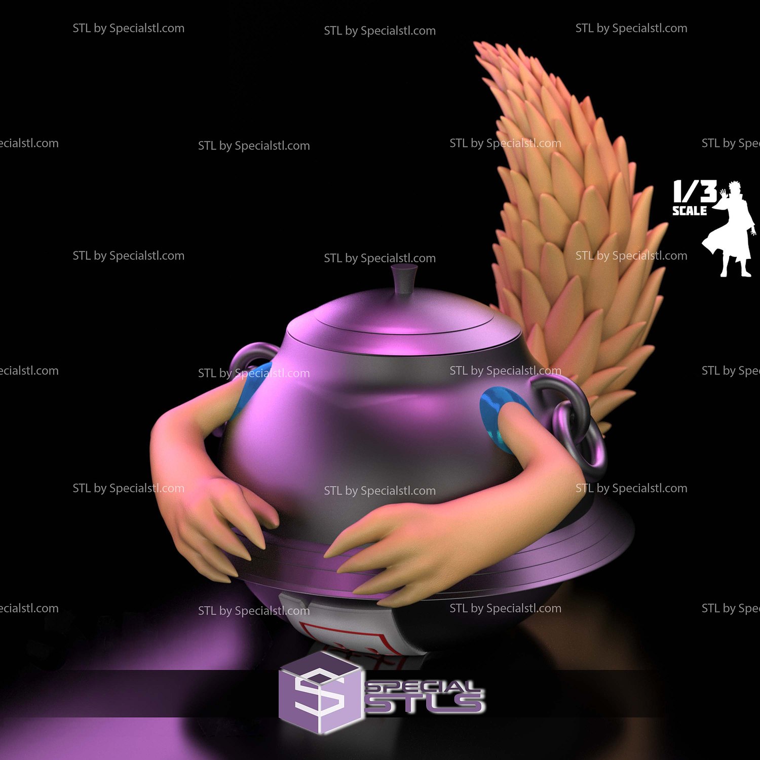 Teapot Shukaku Naruto 3D Printer Files STL Model — view 5