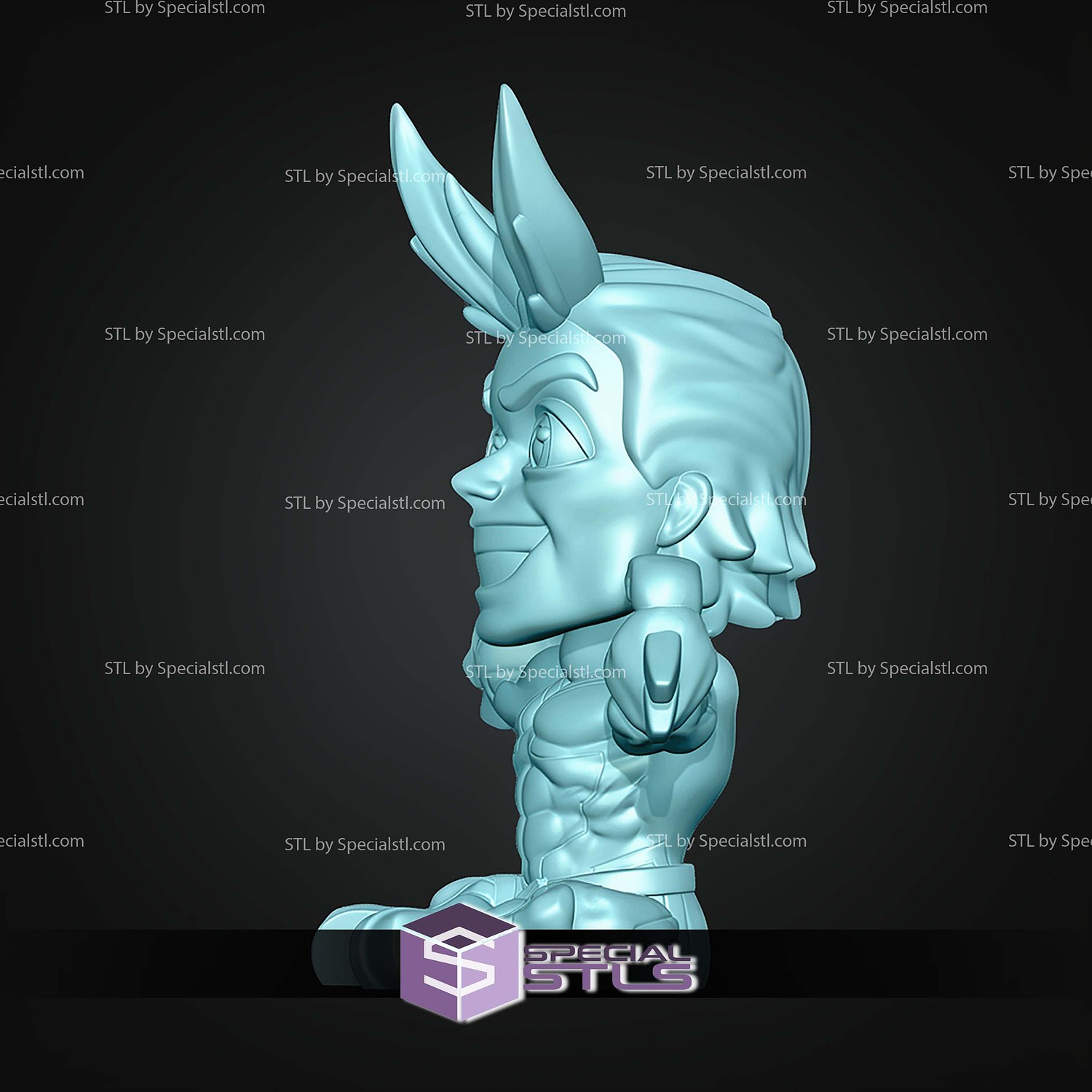 Super Basic STL All Might MultiColor Digital STL Files 3D Model — view 6