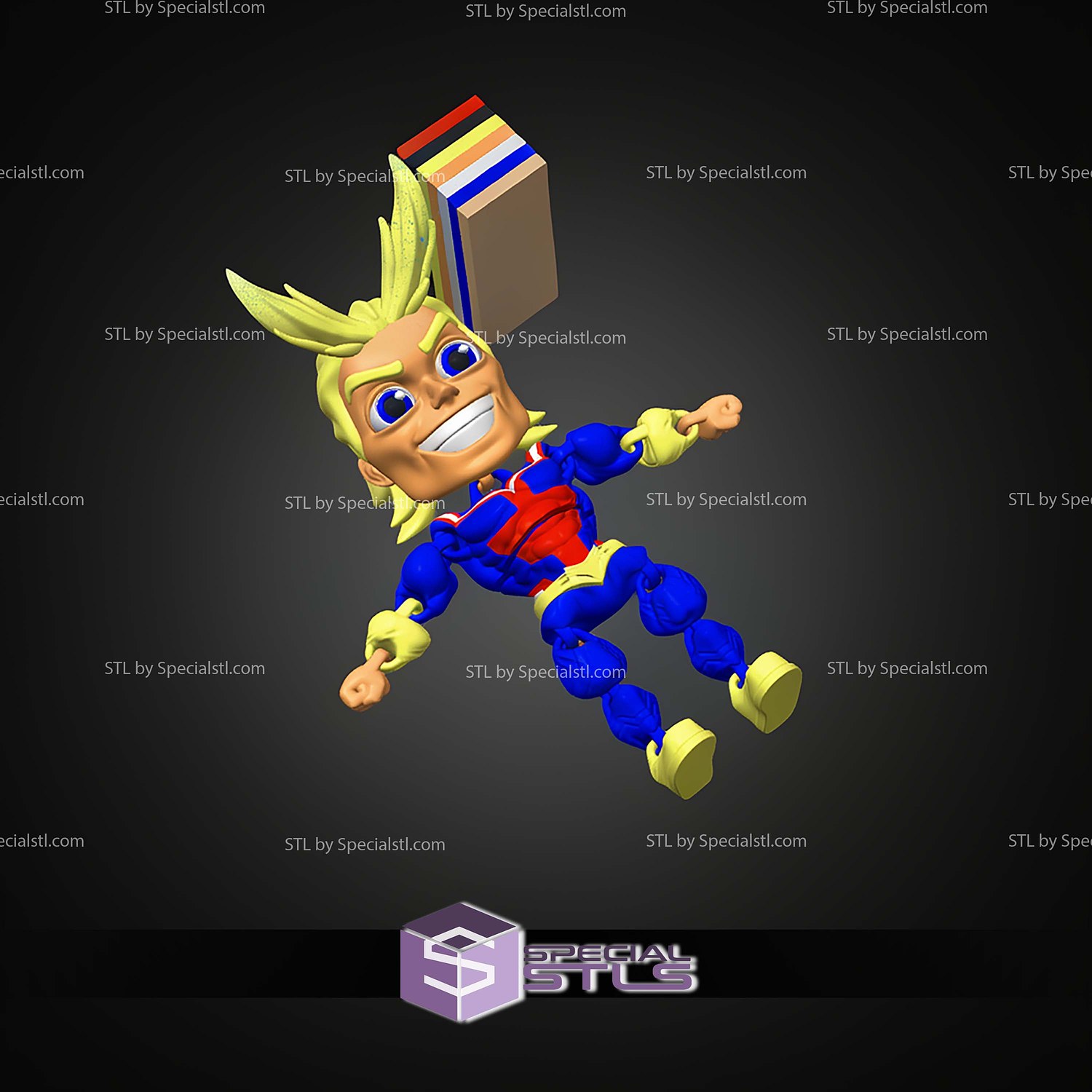 Super Basic STL All Might MultiColor Digital STL Files 3D Model — view 7