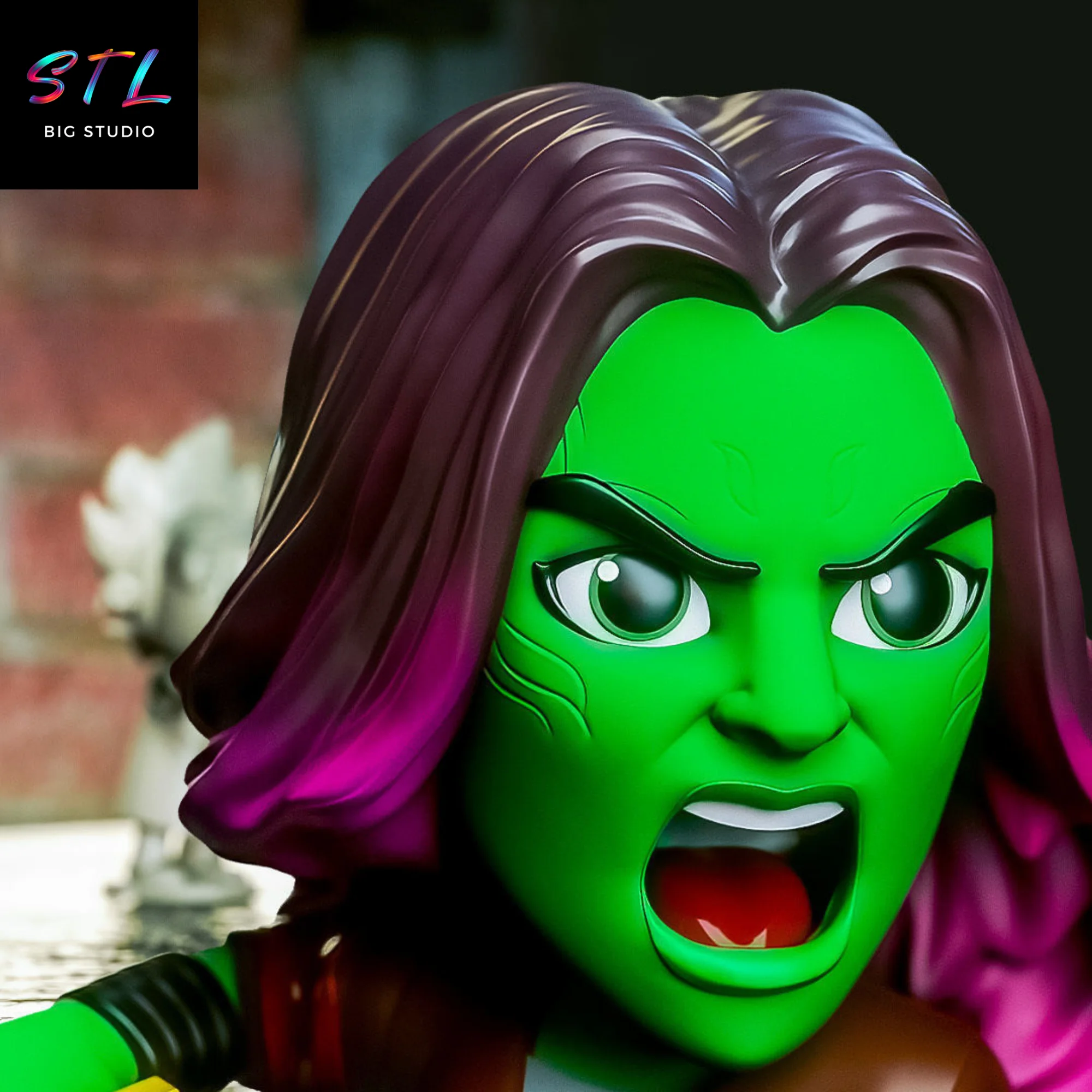 Gamora Chibi STL | Guardians of the Galaxy | 3D Printable Figure Model — view 2
