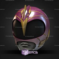 Cosplay STL Files Pink Ranger Firebird Thunderzord Helmet 3D Model