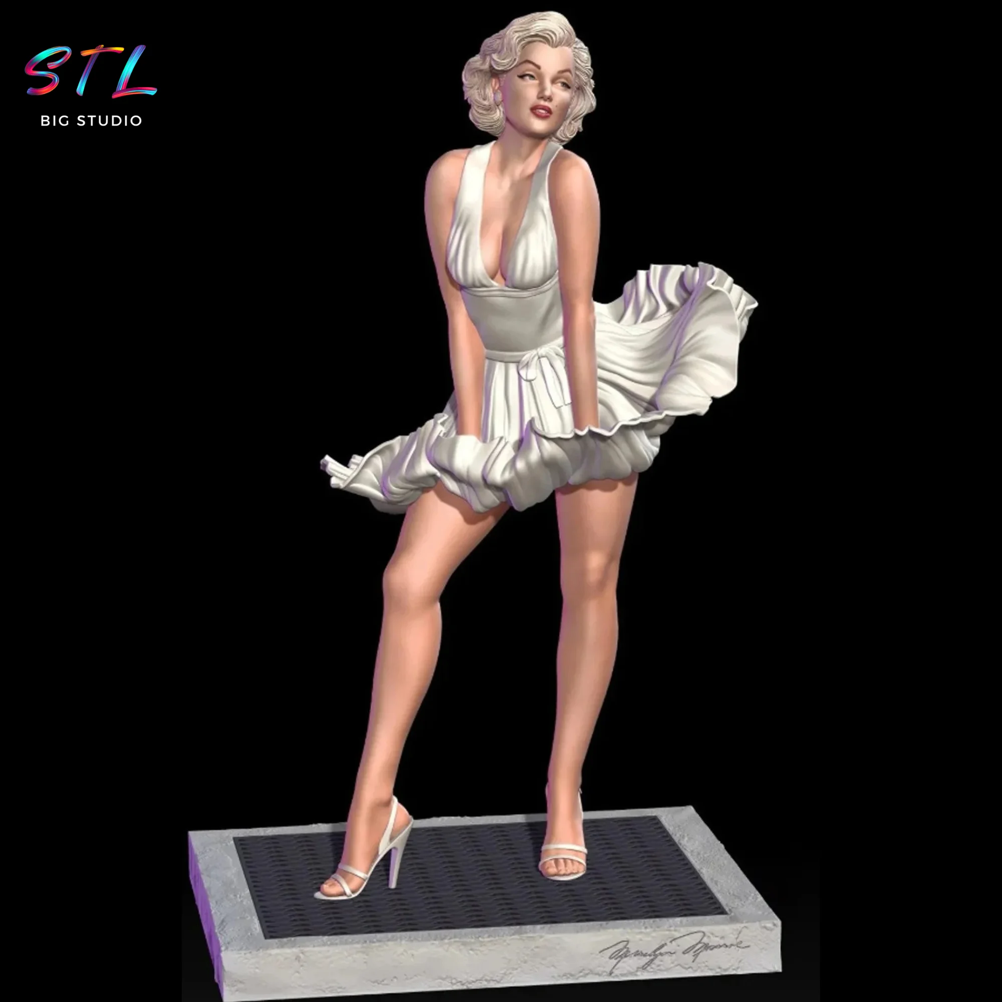 Marilyn Monroe STL | Classic Hollywood Icon | 3D Print Model Model