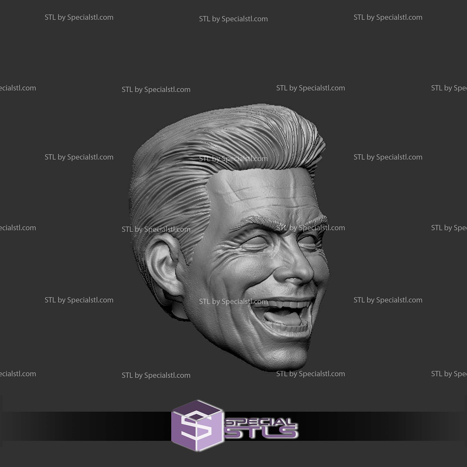 Custom Head STL Collection Homelander Laugh 3D Model — view 2