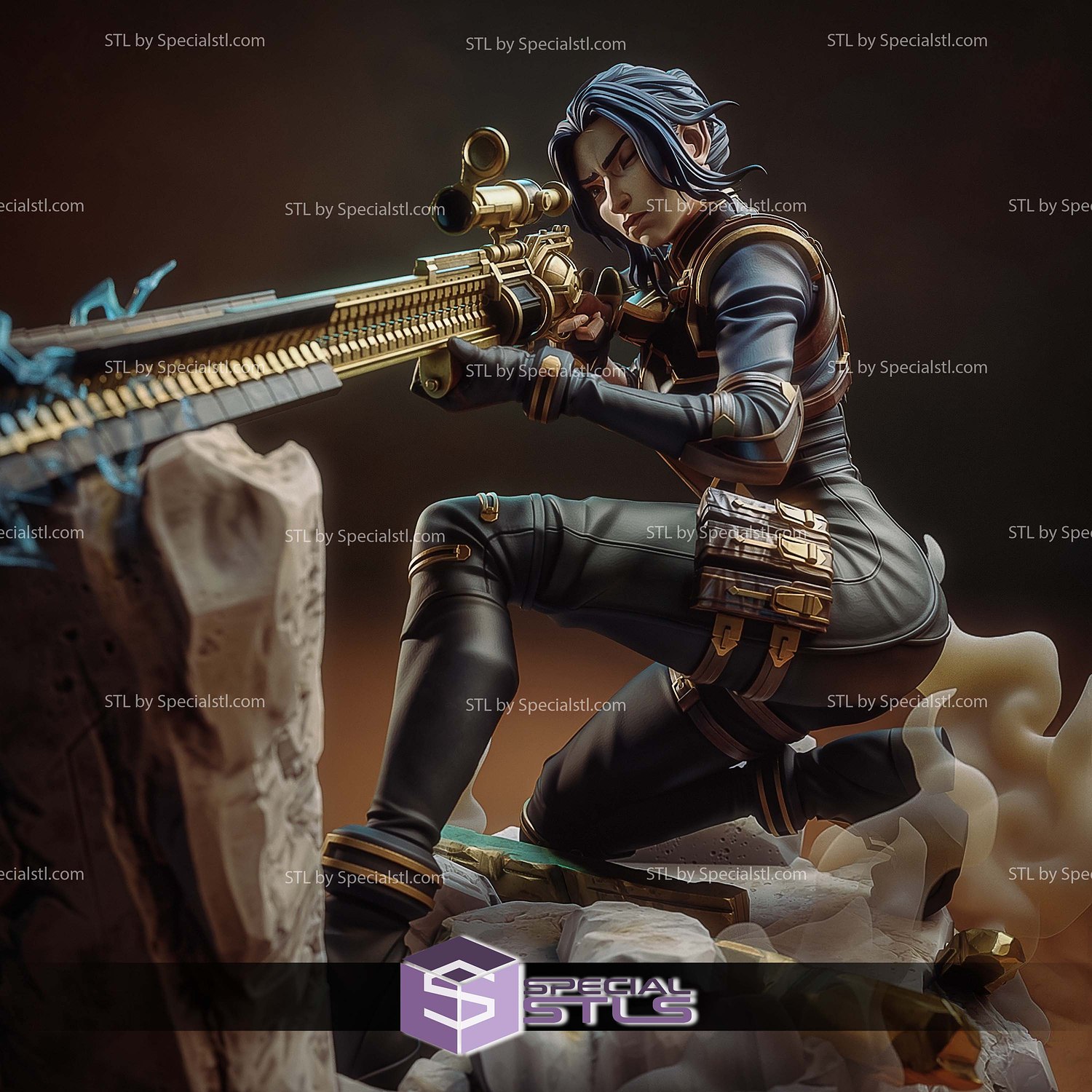 Caitlyn Kiramman Arcane 155mm 3D Printer Files STL Model — view 2