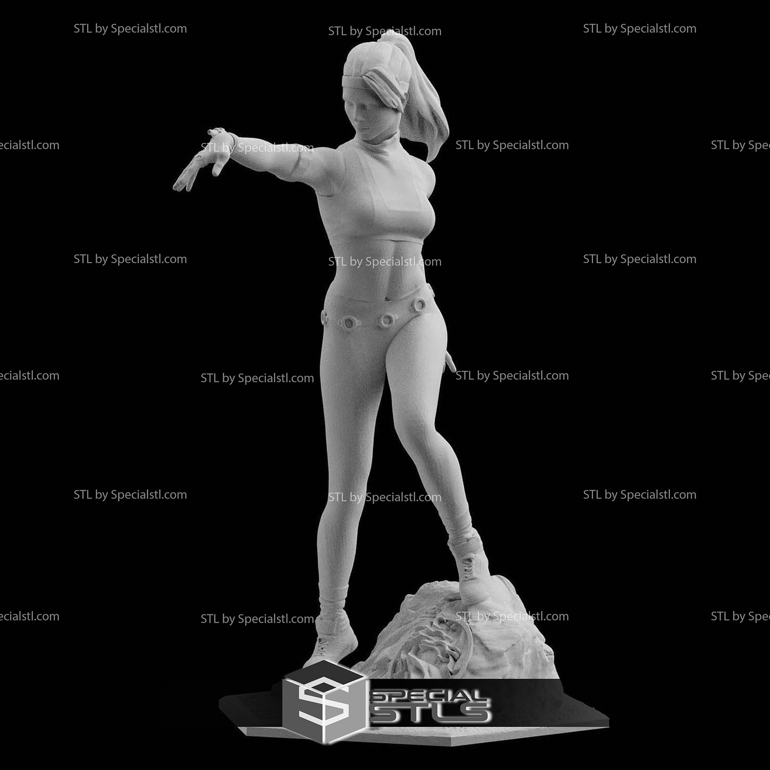 Sonya Blade Mortal Kombat Basic 3D Printer Files STL Model — view 2