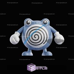 Life Size Poliwhirl Pokemon 3D Printer Files STL Model