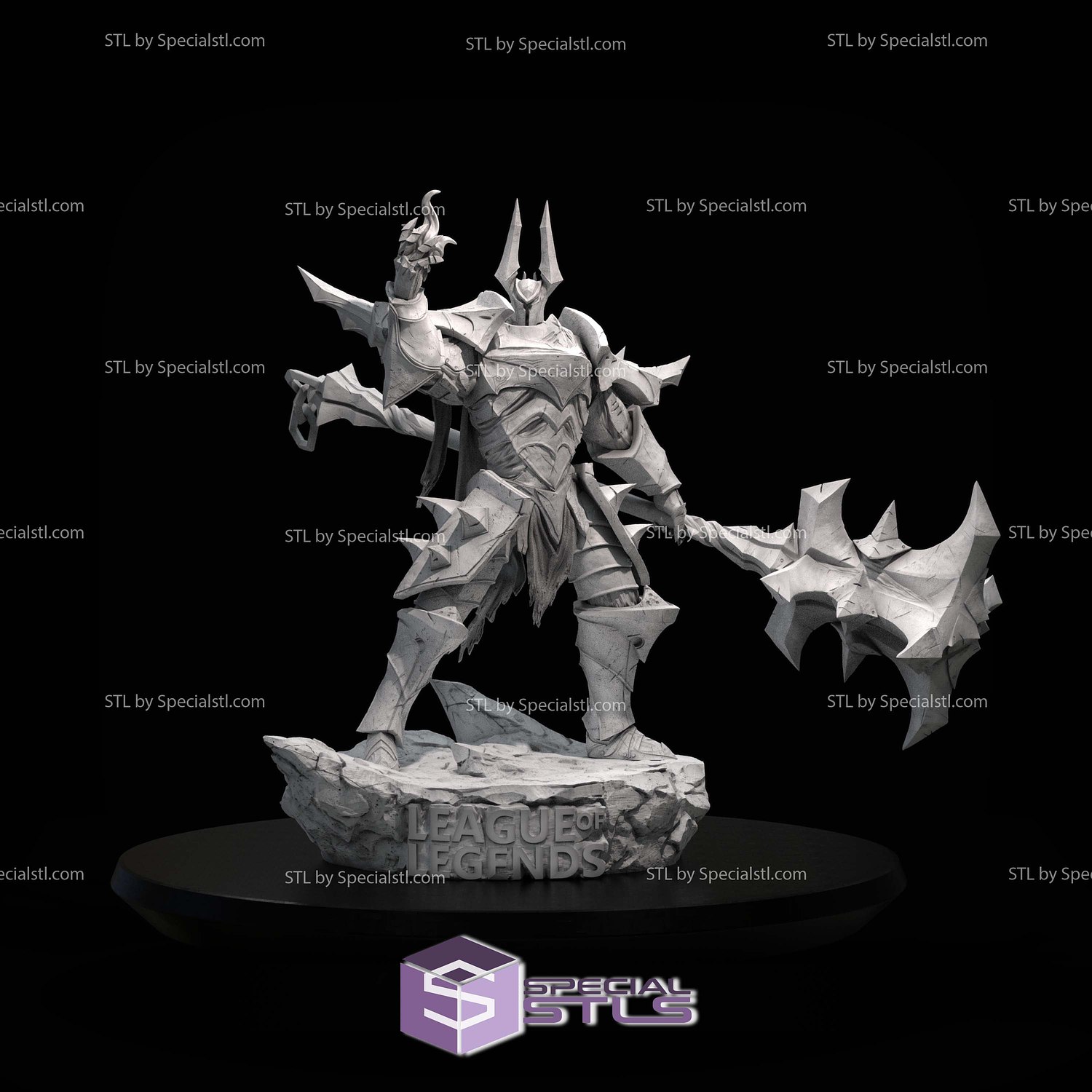 Mordekaiser the Iron Revenant Digital STL Files 3D Model — view 6