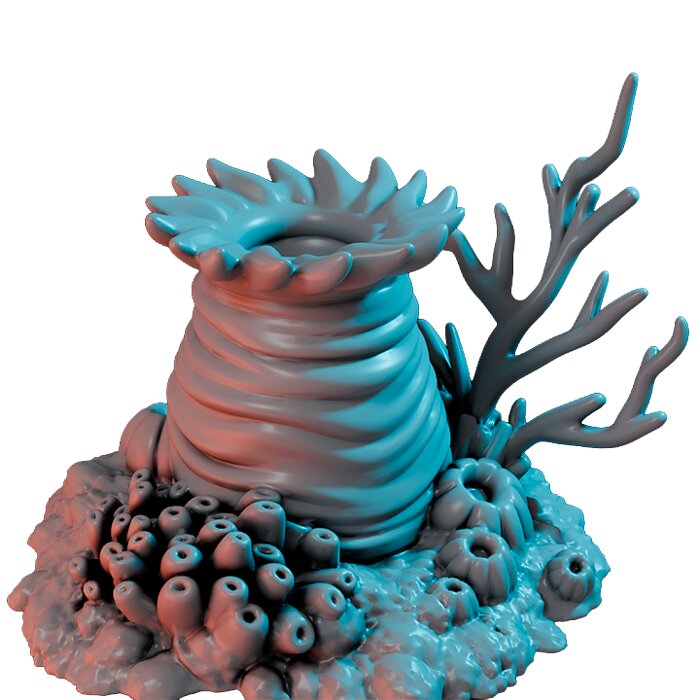 Corals Modules X - Scale Tabletop Model 3D STL Model — view 2