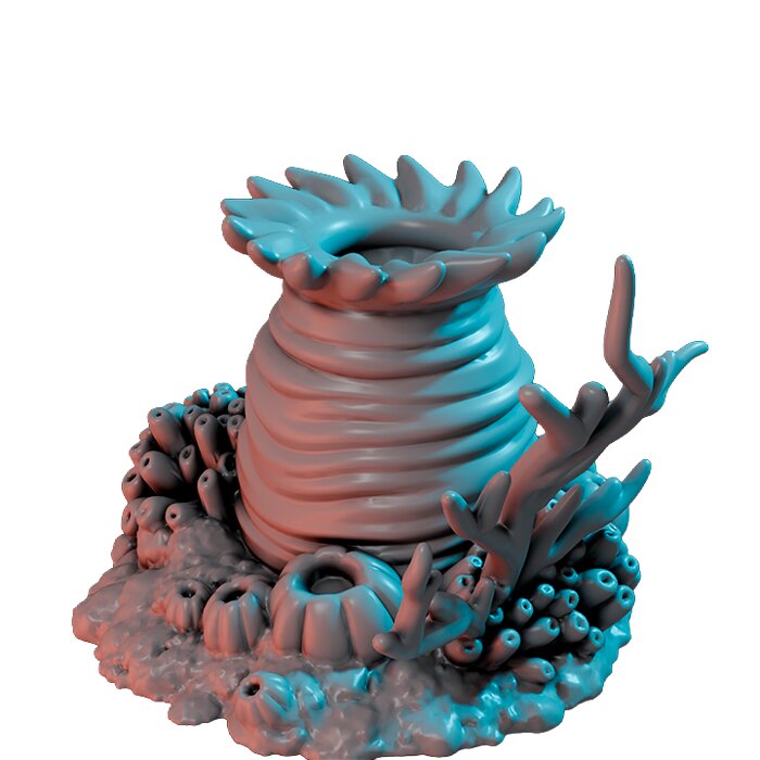 Corals Modules X - Scale Tabletop Model 3D STL Model — view 4