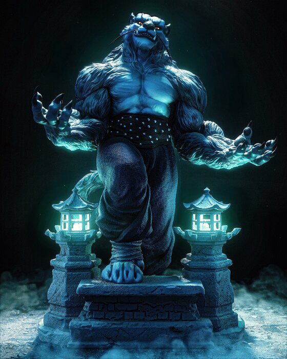 Tai Lung of the Rings 3D STL Model — view 2