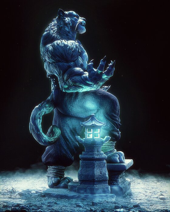 Tai Lung of the Rings 3D STL Model — view 5