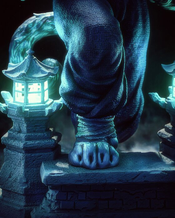 Tai Lung of the Rings 3D STL Model — view 6