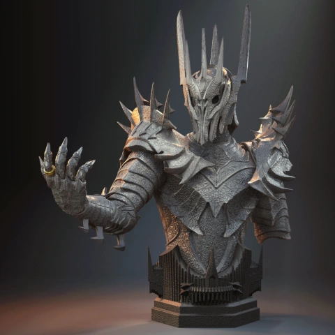 Sauron Bust 3D Printer Files | Assembly STL Model