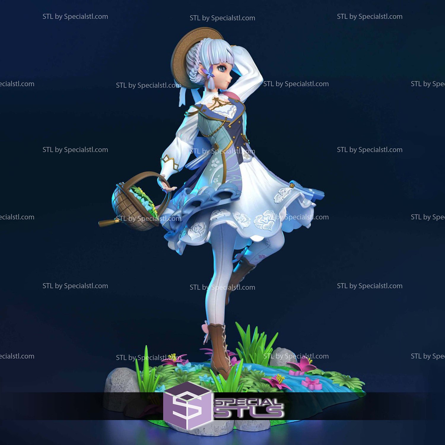 Kamisato Ayaka Flower Base Digital STL Files 3D Model — view 2