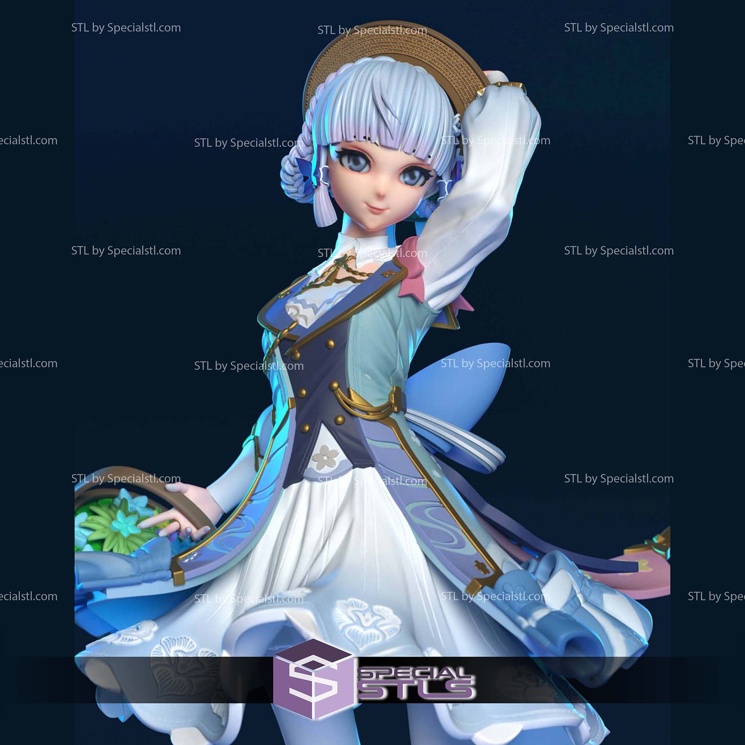 Kamisato Ayaka Flower Base Digital STL Files 3D Model — view 4