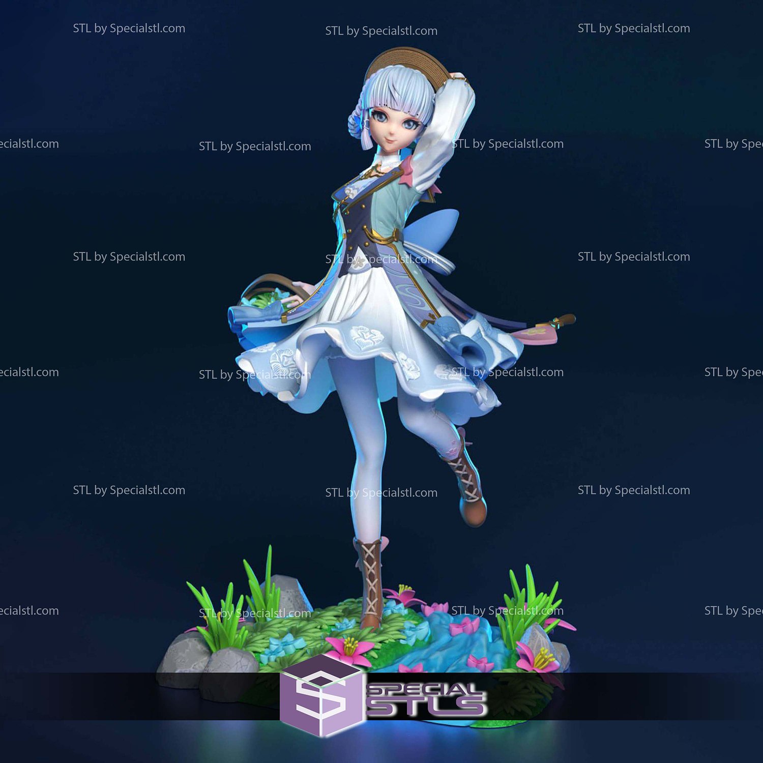 Kamisato Ayaka Flower Base Digital STL Files 3D Model — view 6