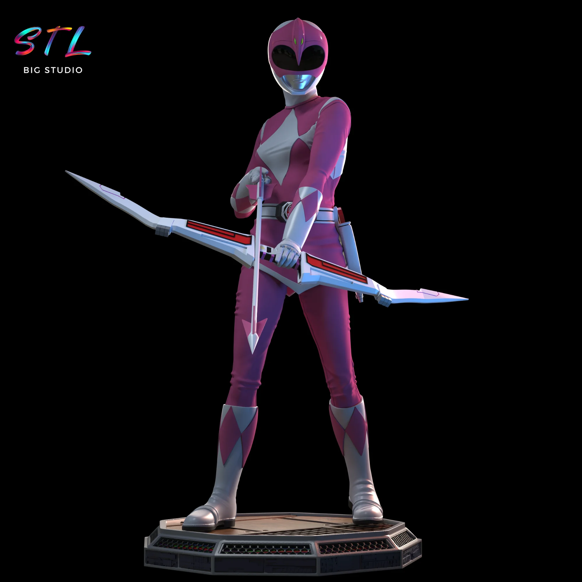 Pink Power Ranger STL | 3D Print Figure | Mighty Morphin Power Rangers Model