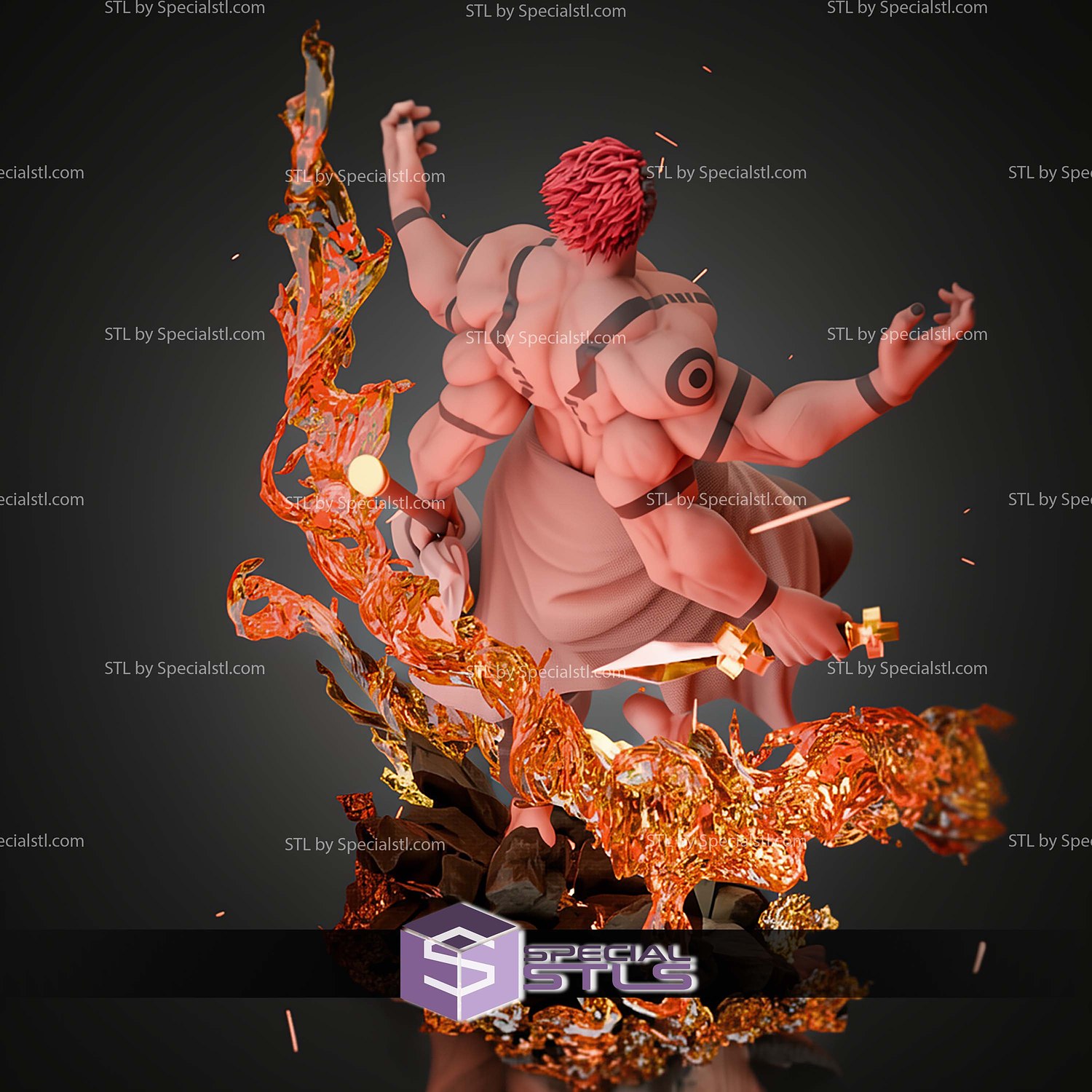 The King Of Curses Sukuna STL Files 3D Model — view 3