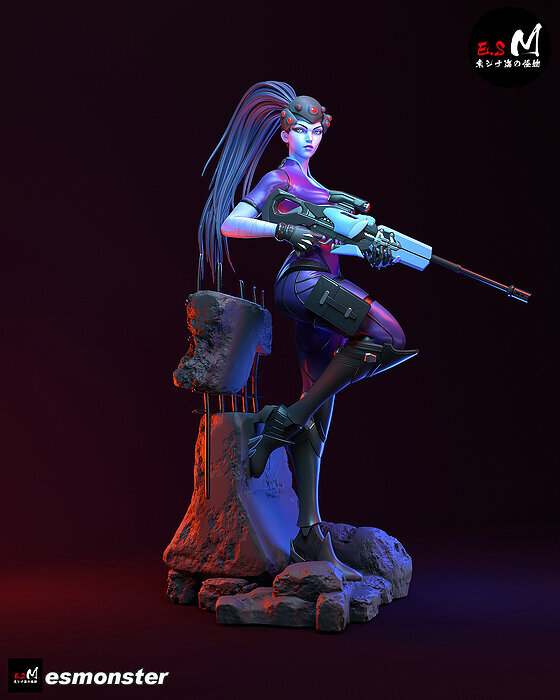 widowmaker CHARACTER BY ESM 3D STL Model — view 2