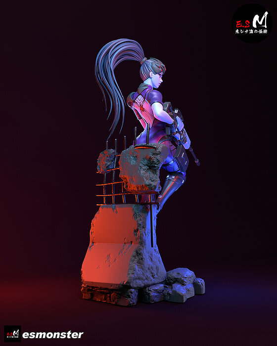 widowmaker CHARACTER BY ESM 3D STL Model — view 4