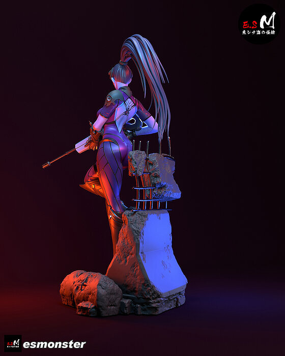 widowmaker CHARACTER BY ESM 3D STL Model — view 5