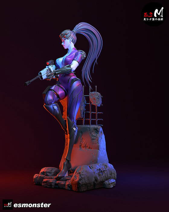 widowmaker CHARACTER BY ESM 3D STL Model — view 6